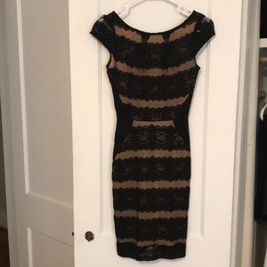Black Lace Cocktail Dress, Size Small